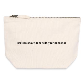 professionally done with your nonsense quite - Canvas Zip Pouch 12 x 13 cm - nature - Front