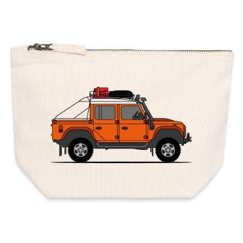 Defender Double Cab Offroad Orange - Canvas Zip Pouch 12 x 13 cm - nature - Front