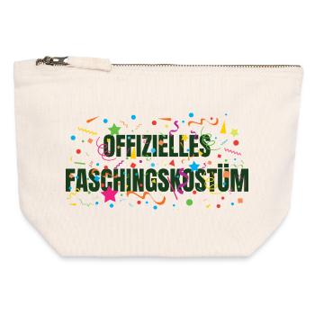 Offizielles Faschingskostüm - Canvas Reißverschluss-Täschchen (12 x 13 cm) - Naturweiß - Vorne