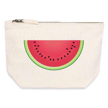 Juicy Watermelon Slice - Canvas Zip Pouch 12 x 13 cm - nature - Front