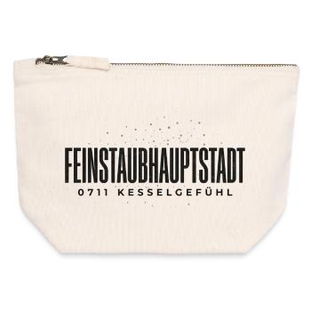 Stuttgart 0711 Kessel Power Schwaben Hauptstadt - Canvas Reißverschluss-Täschchen (12 x 13 cm) - Naturweiß - Vorne