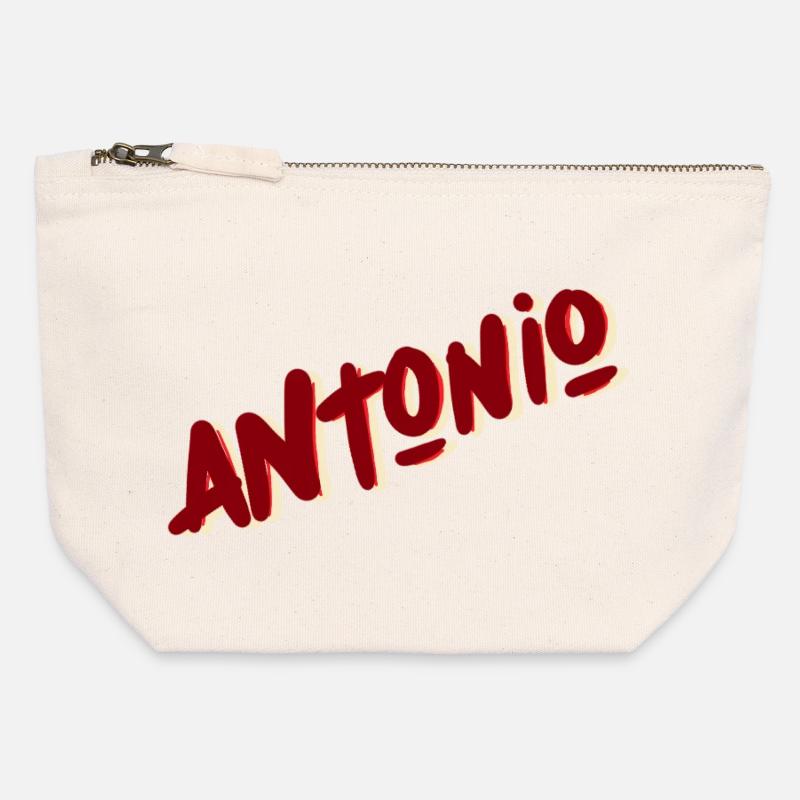 Antonio - Canvas Zip Pouch 12 x 13 cm - nature