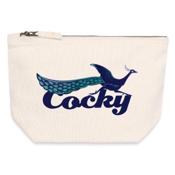 Vol du Phénix Arrogant - Pochette zippée en toile 12 x 13 cm - blanc naturel - Devant