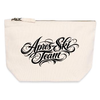 Apres Ski Team Schriftzug - Canvas Reißverschluss-Täschchen (12 x 13 cm) - Naturweiß - Vorne