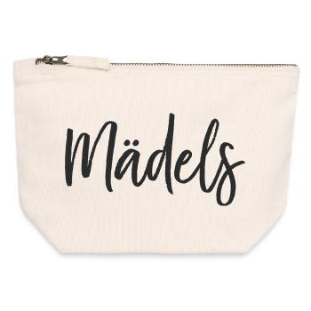 Mädels Handlettering Design - Canvas Reißverschluss-Täschchen (12 x 13 cm) - Naturweiß - Vorne