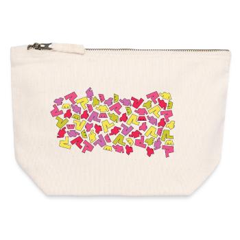Cool clothing pattern  - Canvas Zip Pouch 12 x 13 cm - nature - Front
