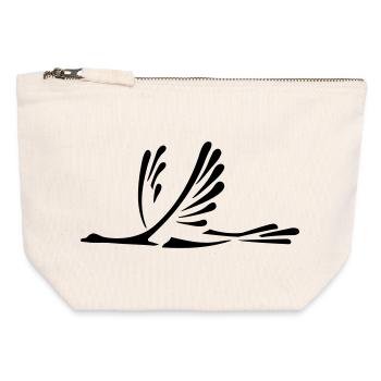 vogel_1 - Canvas Zip Pouch 12 x 13 cm - nature - Front