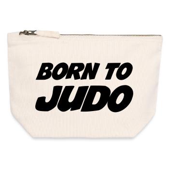 Judo / Judoka / Sport / Kampfkünste / Kampf - Canvas Reißverschluss-Täschchen (12 x 13 cm) - Naturweiß - Vorne