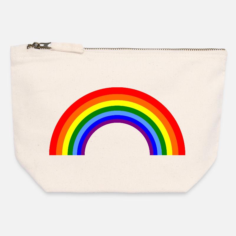 Rainbow Arch - Canvas Zip Pouch 12 x 13 cm - nature