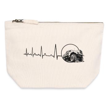Heartbeat Kraz GDR Camion - Pochette zippée en toile 12 x 13 cm - blanc naturel - Devant