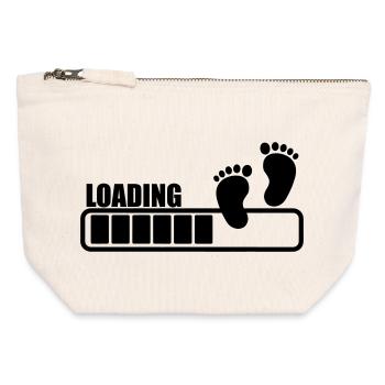 Baby charging - Canvas Zip Pouch 12 x 13 cm - nature - Front