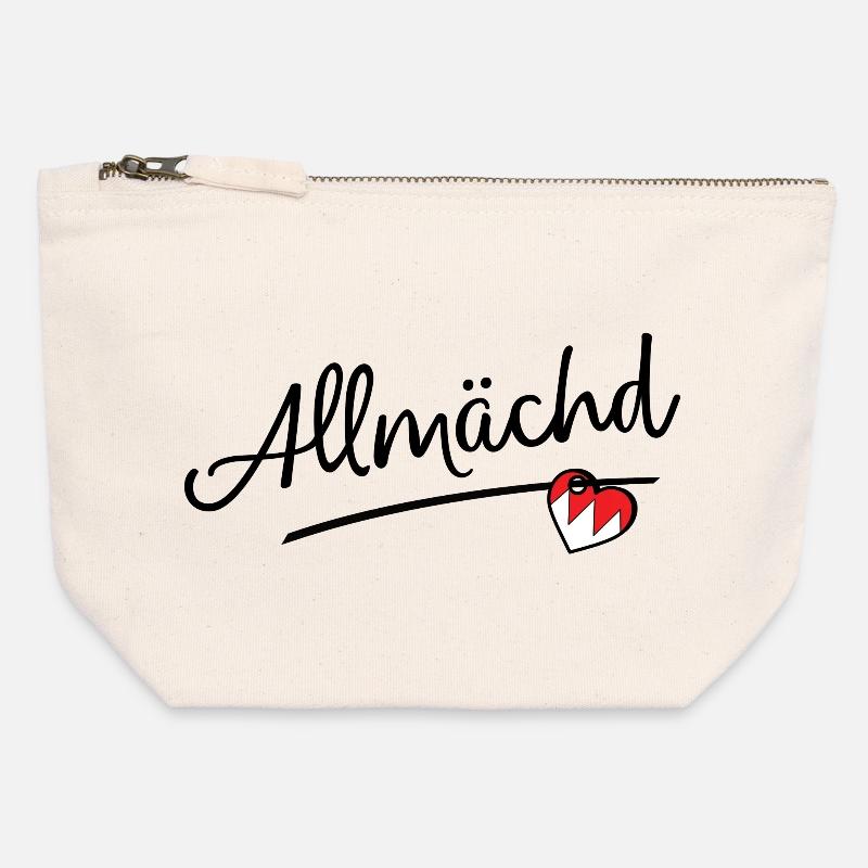 Allmächd - Canvas Zip Pouch 12 x 13 cm - nature