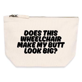 Est-ce que mes fesses ont l’air grosses à cause de ce fauteuil roulant ? # - Pochette zippée en toile 12 x 13 cm - blanc naturel - Devant