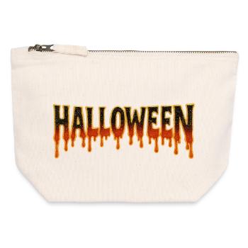 Halloween Drop Gold - Canvas Zip Pouch 12 x 13 cm - nature - Front