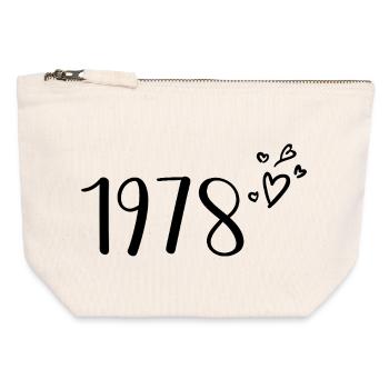1978 - Pochette zippée en toile 12 x 13 cm - blanc naturel - Devant