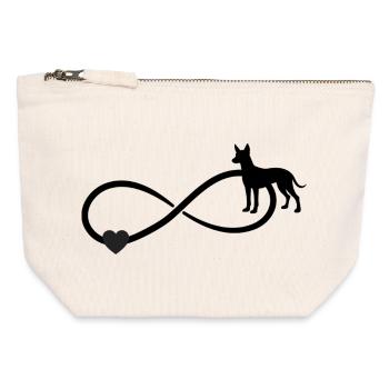 Xoloitzcuintle Infinity - Canvas Zip Pouch 12 x 13 cm - nature - Front