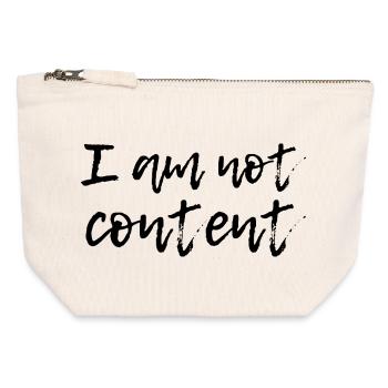 Je ne suis pas content - Script manuscrit émotionnel - Pochette zippée en toile 12 x 13 cm - blanc naturel - Devant