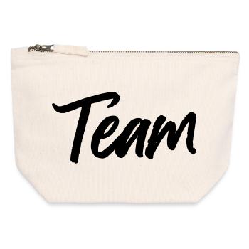 Team - Canvas Zip Pouch 12 x 13 cm - nature - Front