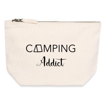 Camping Addict - Canvas Zip Pouch 12 x 13 cm - nature - Front
