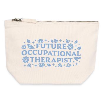 Futur ergothérapeute ou étudiant en esthétique - Pochette zippée en toile 12 x 13 cm - blanc naturel - Devant