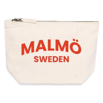 Malmö Red Typography - Canvas Zip Pouch 12 x 13 cm - nature - Front