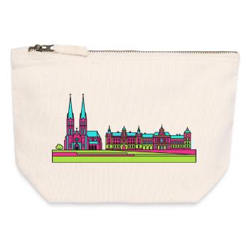Skyline der Stadt Stettin Wały Chrobrego Kunst - Canvas Reißverschluss-Täschchen (12 x 13 cm) - Naturweiß - Vorne
