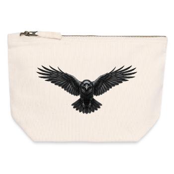 Raven - Canvas Zip Pouch 12 x 13 cm - nature - Front