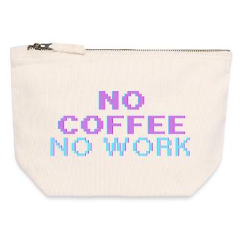 Kein Kaffee, keine Arbeit – Retro Gaming Pixel Art T-Shirt - Canvas Reißverschluss-Täschchen (12 x 13 cm) - Naturweiß - Vorne