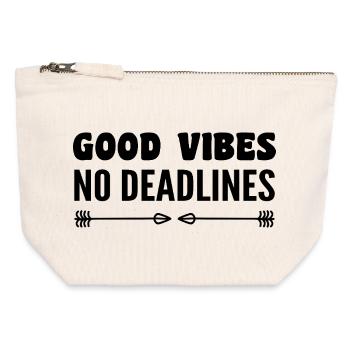 No deadlines - Canvas Zip Pouch 12 x 13 cm - nature - Front