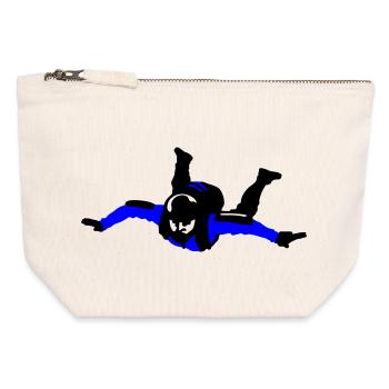 Skydiver - Canvas Zip Pouch 12 x 13 cm - nature - Front