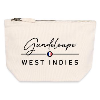 Guadeloupe - France - West Indies - Caribbean - Canvas Zip Pouch 12 x 13 cm - nature - Front