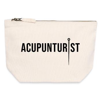 Acupuncturist Professional Licensed TCM Practition - Canvas Zip Pouch 12 x 13 cm - nature - Front