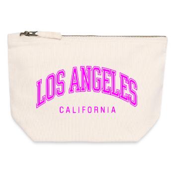 Neon-Arch Los Angeles Schriftzug - Canvas Reißverschluss-Täschchen (12 x 13 cm) - Naturweiß - Vorne