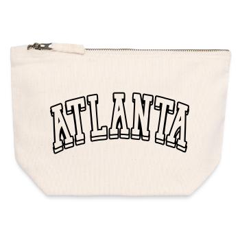 Chemise Atlanta - Pochette zippée en toile 12 x 13 cm - blanc naturel - Devant