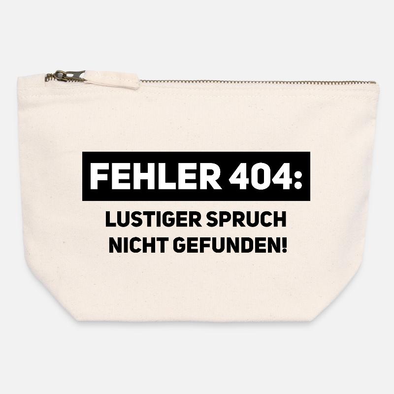 Mistake 404 – Funny Computer Scientist Saying - Canvas Zip Pouch 12 x 13 cm - nature