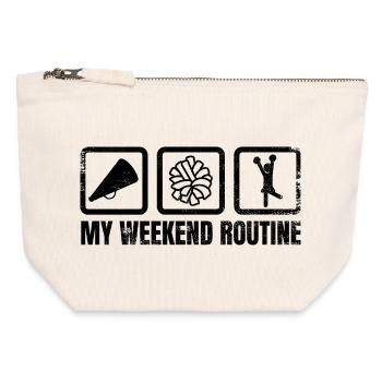 Week-end de pom-pom girls - Pochette zippée en toile 12 x 13 cm - blanc naturel - Devant