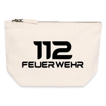 Feuerwehr 112 - Shirt - Canvas Reißverschluss-Täschchen (12 x 13 cm) - Naturweiß - Vorne
