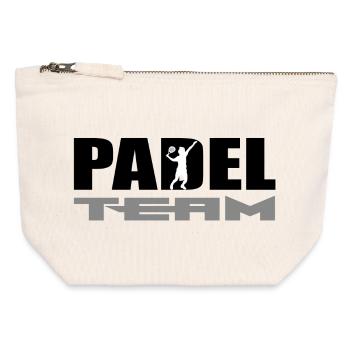 Padel - Canvas Zip Pouch 12 x 13 cm - nature - Front