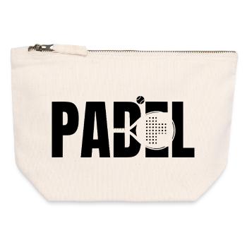 Padel - Canvas Zip Pouch 12 x 13 cm - nature - Front