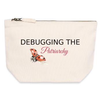 Debugging the Patriarchy - Feminist Tech Style - Canvas Reißverschluss-Täschchen (12 x 13 cm) - Naturweiß - Vorne