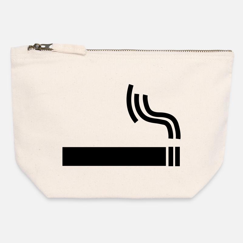 Cigarette Cigarette smoking break - Canvas Zip Pouch 12 x 13 cm - nature