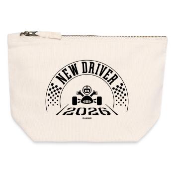 New Driver 2026 (Driving Licence / Black) - Canvas Zip Pouch 12 x 13 cm - nature - Front