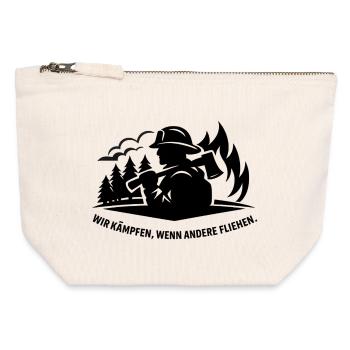 Wildlandfire - Canvas Reißverschluss-Täschchen (12 x 13 cm) - Naturweiß - Vorne