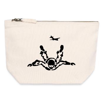 skydiver - Canvas Zip Pouch 12 x 13 cm - nature - Front