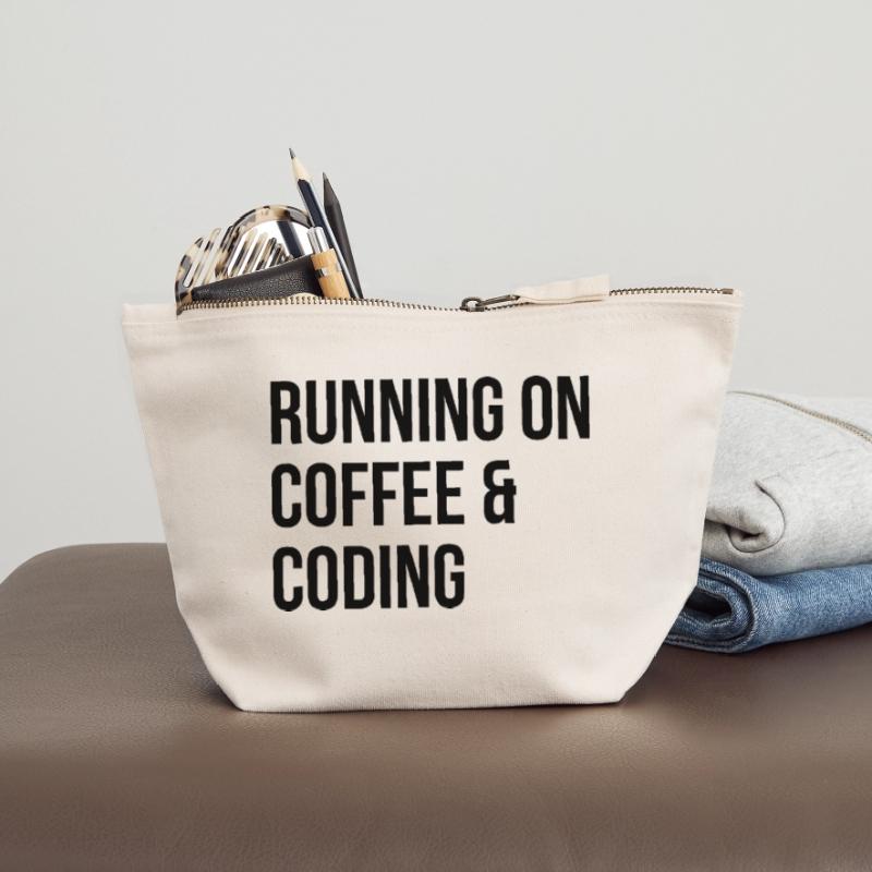 Coding Coding Coding Canvas Zip Pouch 12 x 13 cm