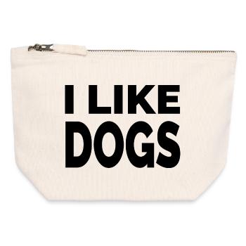 canine - Canvas Zip Pouch 12 x 13 cm - nature - Front