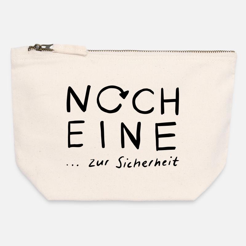 Noch eine...zur Sicherheit - Canvas Reißverschluss-Täschchen (12 x 13 cm) - Naturweiß