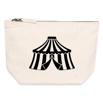 Icône de l’événement Circus Tent Manege - Pochette zippée en toile 12 x 13 cm - blanc naturel - Devant