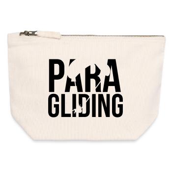 paragliding Gleitschirmfliegen - Canvas Reißverschluss-Täschchen (12 x 13 cm) - Naturweiß - Vorne