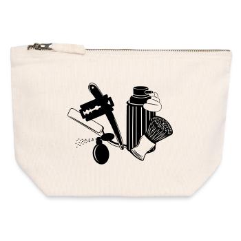 Logo corporate clothing hairdresser - Canvas Zip Pouch 12 x 13 cm - nature - Front